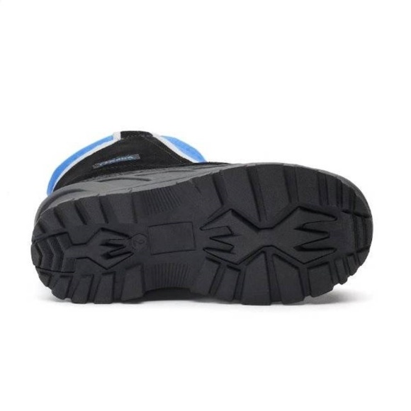 Boys Winter Snow Boots Kids 1 Itasca Black Blue Waterproof Zip Removeable Liner - Picture 4 of 5